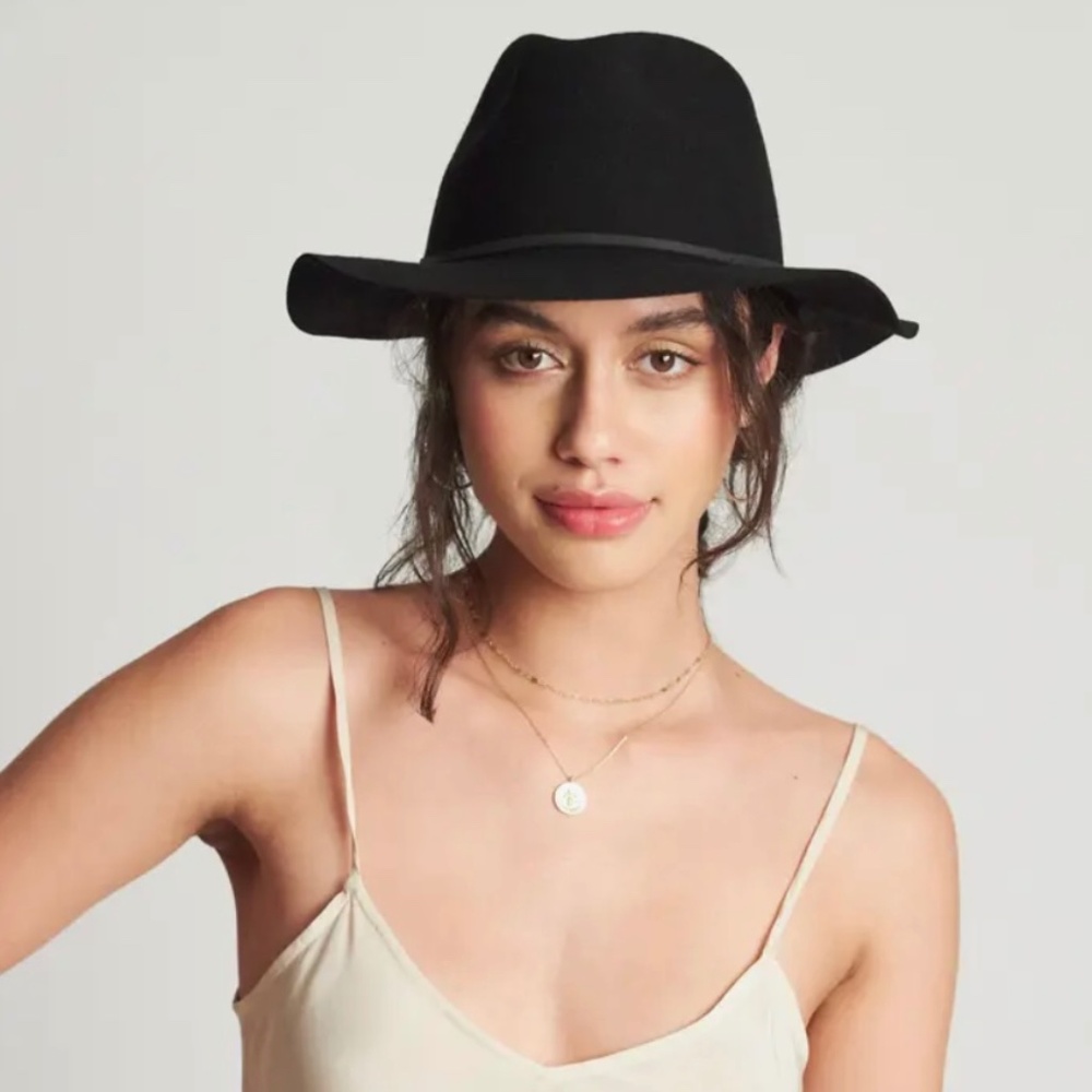 Brixton Wesley Wool Fedora - Black (M)